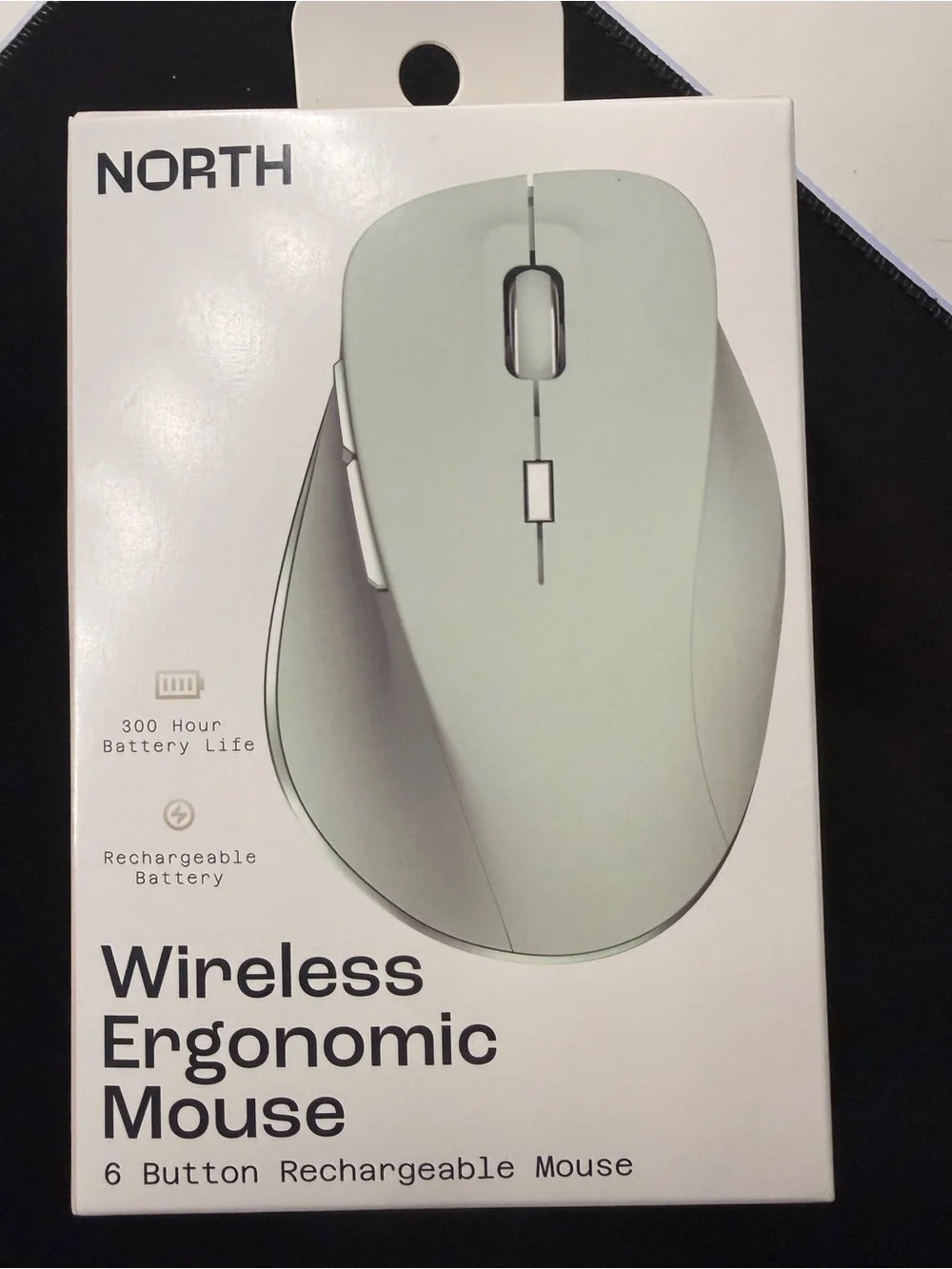 NORTH Wireless Ergonomic Mouse 6 Button Rechargeable Sage Green OS Unisex